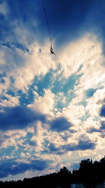 Bungee Jump in the blue sky by Tobias Hust
