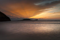 Sunset at Rhossili Bay by Leighton Collins