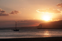 Sunset over the beach of Almeria von Jessy Libik