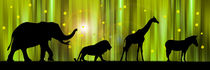 Afrikas Tiere im Märchwald von Monika Juengling