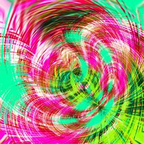 pink blue and green spiral pattern abstract background by timla