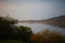 Herbstspiegelung an der Elbe 6 von Simone Marsig