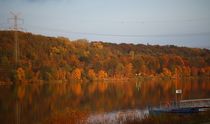 Herbstspiegelung an der Elbe 7 by Simone Marsig