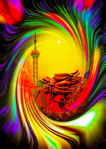 Sanghai - Oriental Pearl Tower 2 by Walter Zettl