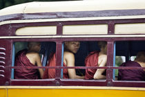 Monks in a bus by Manuel Bruque