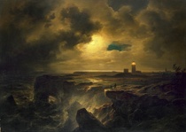 Helgoland in Moonlight von Christian Ernst Bernhard Morgenstern