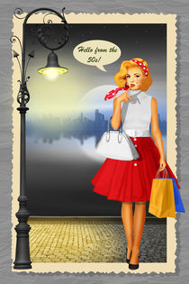 Hello from the 50s Shopping Girl von Monika Juengling