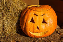 Kürbis mit Gesicht zu Halloween von Rico Ködder