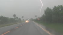  Lightning bolt falling on highway by Igor Lorenzo