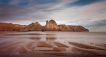 Sand ridges on Three Cliffs Bay by Leighton Collins
