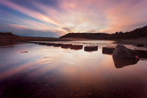 Sunset at Three Cliffs Bay  von Leighton Collins