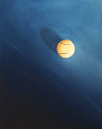 Tenniszauber - Tennisbild - blau von Edeltraut K.  Schlichting