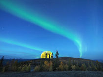 Supermoon and Aurora by Peter Hammer