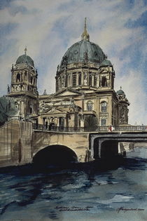 Berliner Dom mit Liebknechtbrücke von Heinz Sterzenbach