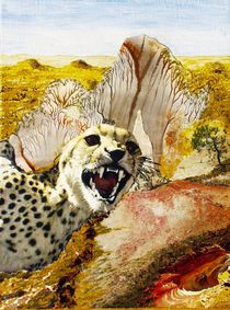 Wüste mit Gepard by Heinz Sterzenbach