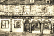 Greyfriars Bobby Pub Edinburgh Vintage by David Pyatt