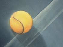 Tennisspiel - Tennisball - Sport - Kunst - Malerei by Edeltraut K.  Schlichting
