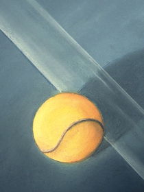 Tennisspiel - Tennismatch - Tennisball - Kunst - Malerei von Edeltraut K.  Schlichting