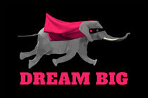 Dream big - Flying elephant von wamdesign