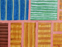 Beautiful Stripes Pattern within a Pink Grid  von Heidi  Capitaine