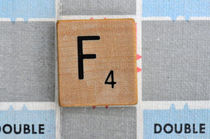 Scrabble F by Jane Glennie
