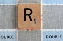 Scrabble R by Jane Glennie