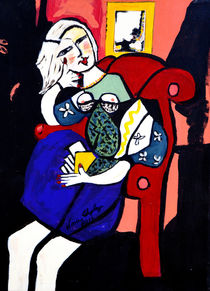 RED CHAIR PICASSO by Nora Shepley