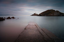 Mumbles Beach and Lighthouse by Leighton Collins