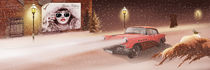 Winter time im retro style mit Oldtimer by Monika Juengling