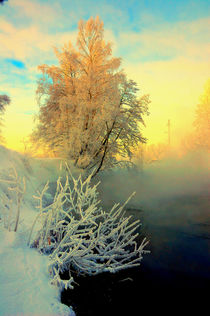 Winter morning at the river von Yuri Hope