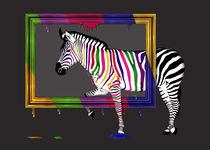 Rainbow Zebra by Monika Juengling