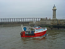 Fishing Boat WY110 Emulater, at Whitby von Rod Johnson