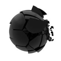 broken cracked black glass ball by Siarhei Fedarenka