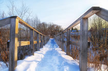 Winter. Village. Bridge. von mnwind