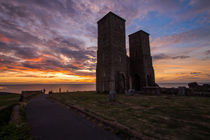 Sunset - Reculver Towers #1 by Kevin Grimshaw
