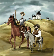 Don Quijote und Sancho Panza von Rita Kohel
