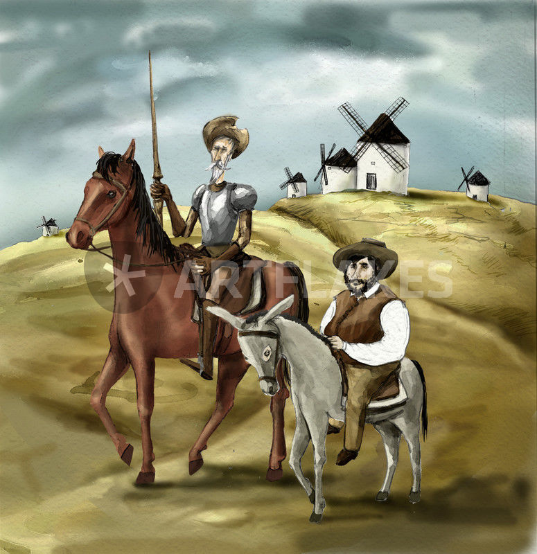 Arriba 100+ Imagen De Fondo Silueta De Don Quijote Y Sancho Actualizar