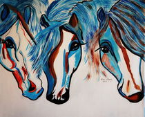 THE 3 AMIGOS   HORSES von Nora Shepley