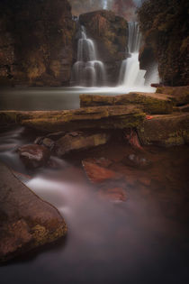 Misty Penllergare falls Swansea by Leighton Collins