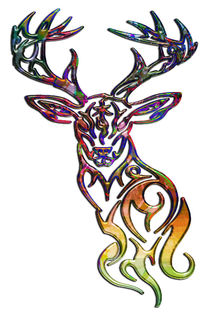 Abstract Tribal Deer von Blake Robson