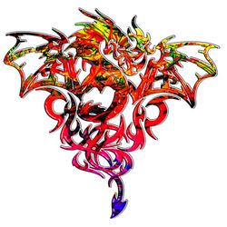 Abstract-fire-breathing-tribal-dragon