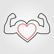 A heart with flexing muscles- Healthy heart  von Shawlin I