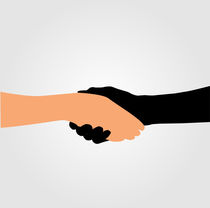 Handshake- Graphic to portray- Stop racism  von Shawlin I