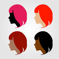 Faces of four multi-ethnic women  by Shawlin I
