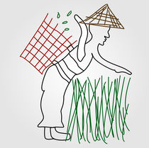 A worker harvesting tea leaves  by Shawlin I