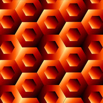 Optical illusion with hexagon  by Shawlin I