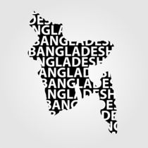 Map of Bangladesh with text inside  by Shawlin I