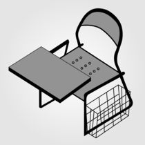 3d view of a drafting table used by designers or architects  by Shawlin I