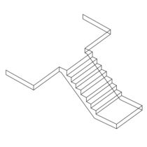 Wire-frame Drawing of a Reinforced Cement Concrete stair by Shawlin I