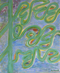 Vividly Curved Green Lines  by Heidi  Capitaine